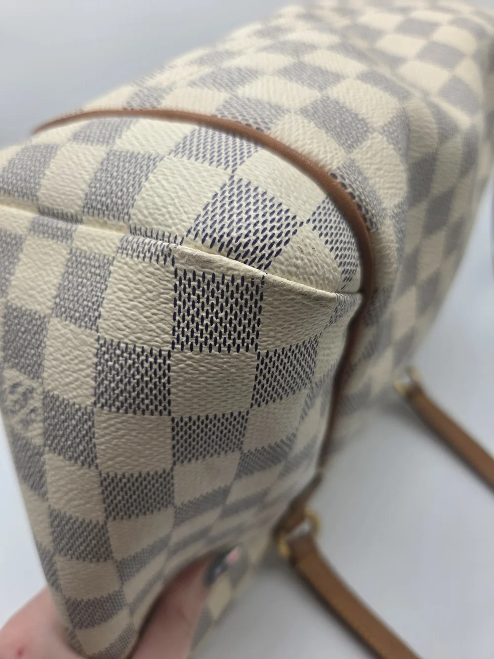 Authentic Preloved Louis Vuitton Damier Azur Totally PM Purse W Dust Bag & COA